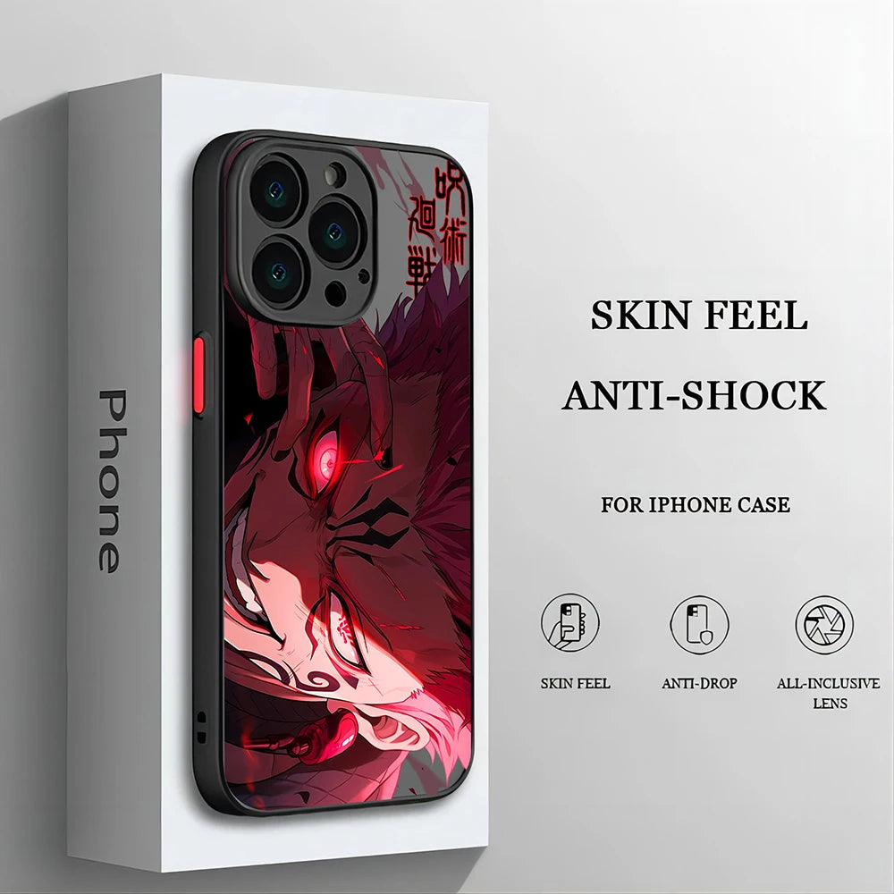 Jujutsu Kaisen Cool New Anime For iPhone 15 14 13 12 11 Mini Pro Max X XR XSMax 6S 7 8 SE 2020 Plus Matte Translucent Phone Case