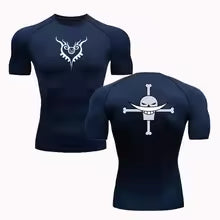 Whitebeard print compression shirt Gym
