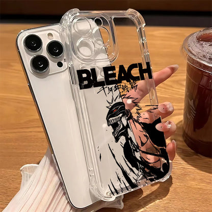 Anime Cool BLEACHS Phone Case For iPhone 16e 16 15 14 13 12 11 Mini Pro Max X XR XSMax 7 8 Plus Anti Fall Transparent Cover