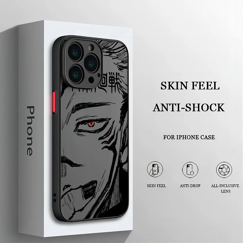 Jujutsu Kaisen Cool New Anime For iPhone 15 14 13 12 11 Mini Pro Max X XR XSMax 6S 7 8 SE 2020 Plus Matte Translucent Phone Case