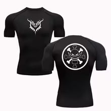 Whitebeard print compression shirt Gym