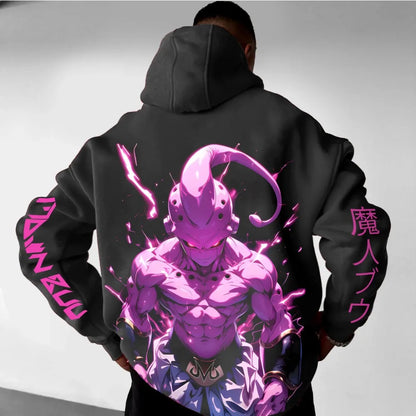 Dragon Ball Men's Hoodie Sweater Majin Buu Japan Anime Summer Autumn Boy Children's Long Sleeve Cotton Parent-Child Wear