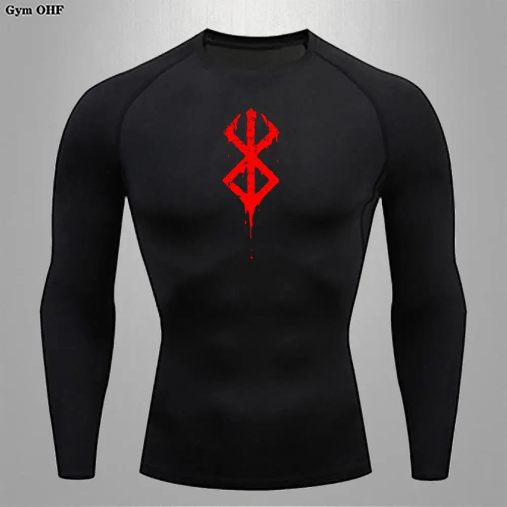 Anime Berserk-Summer Short Sleeve T-Shirt Men Compression Shirt Running Quick Dry Gym Jogging Sports Shirts Rashguard Tops