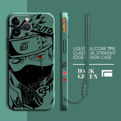 Anime Kakashi Uchiha Itachi Phone Case for Apple iPhone 11 12 Pro Max X XS 7 8 13 Mini SE XR 14 Plus 15 Pro Square Liquid Cover