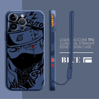 Anime Kakashi Uchiha Itachi Phone Case for Apple iPhone 11 12 Pro Max X XS 7 8 13 Mini SE XR 14 Plus 15 Pro Square Liquid Cover