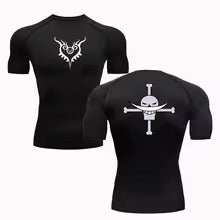Whitebeard print compression shirt Gym