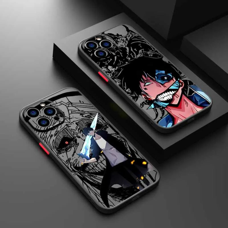Solo Leveling Adventure Anime Cover For iPhone 17 16 15 14 13 12 11 mini Pro Max Plus Funda Soft Frosted Translucent Phone Case