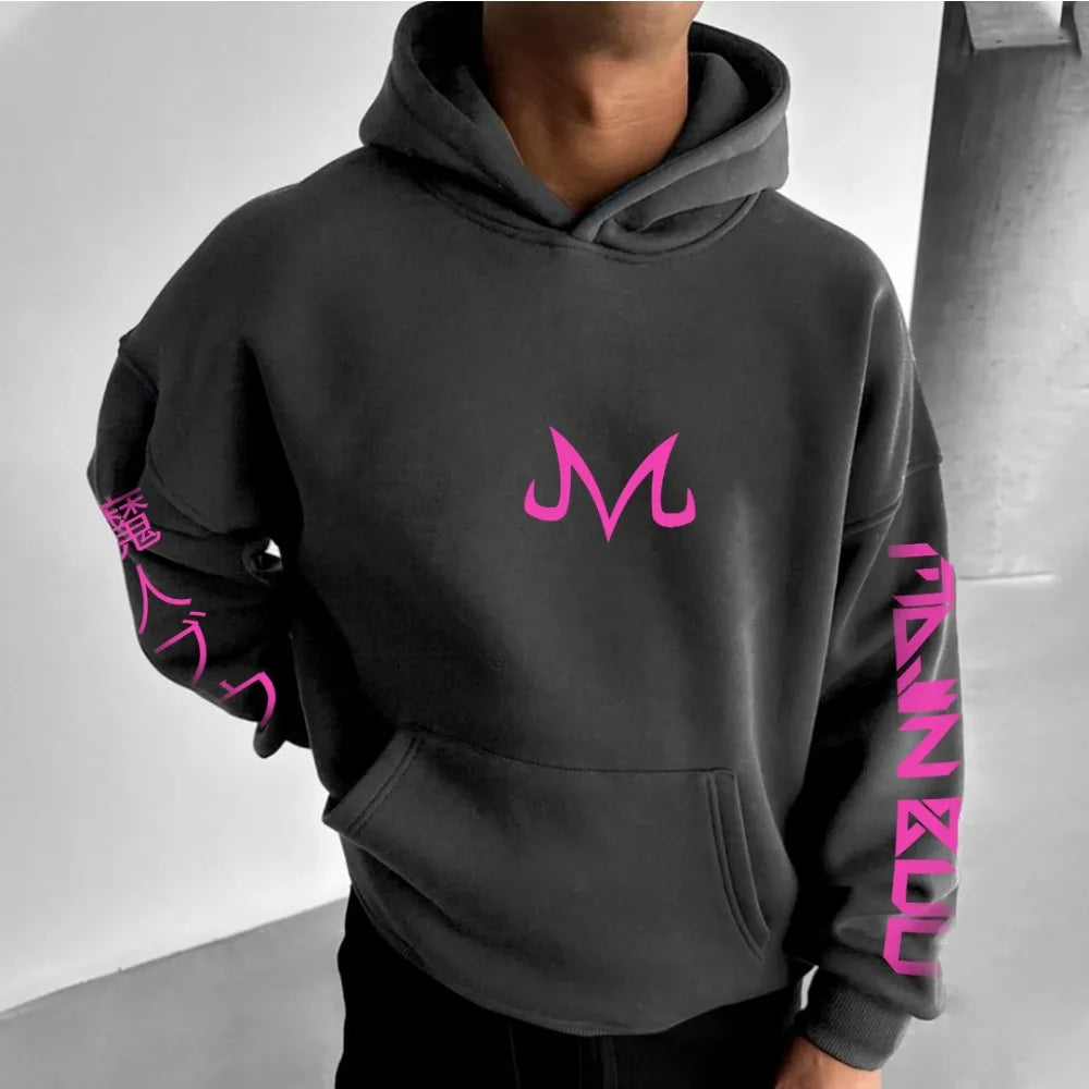Dragon Ball Men's Hoodie Sweater Majin Buu Japan Anime Summer Autumn Boy Children's Long Sleeve Cotton Parent-Child Wear