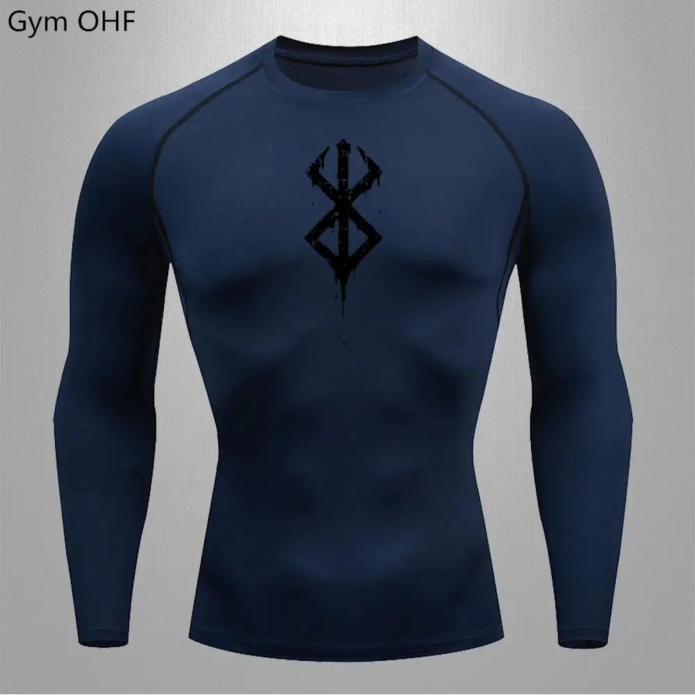 Anime Berserk-Summer Short Sleeve T-Shirt Men Compression Shirt Running Quick Dry Gym Jogging Sports Shirts Rashguard Tops