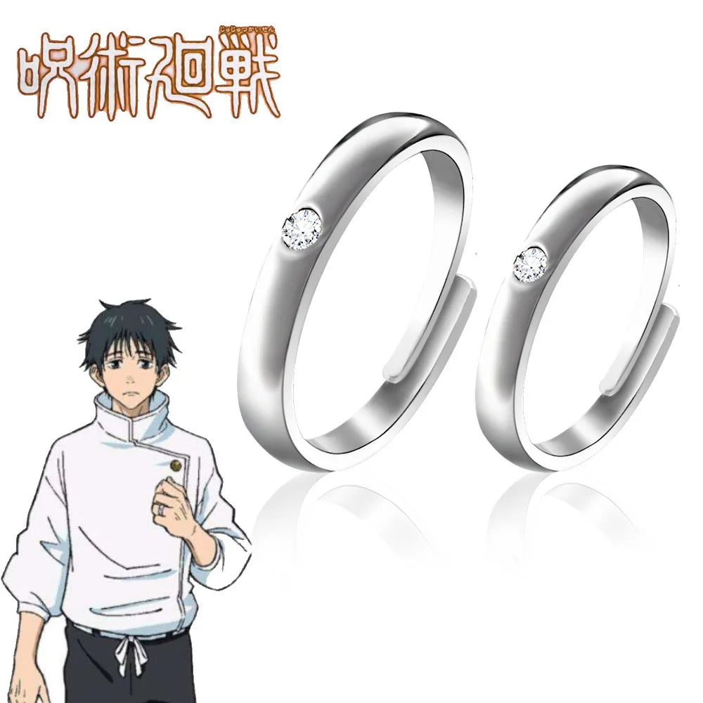 Anime Jujutsu Kaisen Yuta Okkotsu Stainless Steel Rings Cosplay Props Men Women Couple Lover Ring Jewelry Accessories Gifts