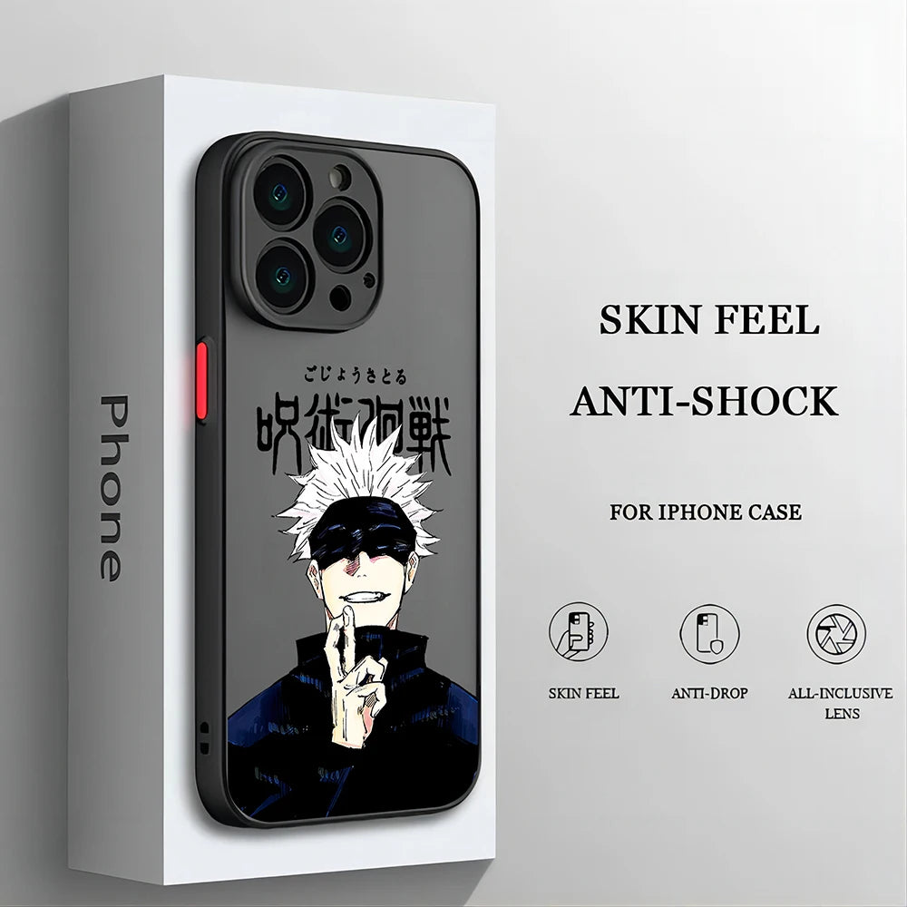 Jujutsu Kaisen Cool New Anime For iPhone 15 14 13 12 11 Mini Pro Max X XR XSMax 6S 7 8 SE 2020 Plus Matte Translucent Phone Case