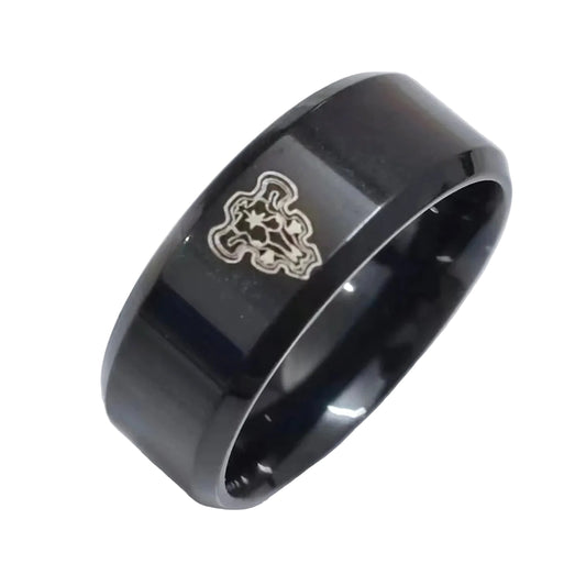 BAECYT 2024 New 8mm Anime Black Clover Rings Stainless Steel For Women Men Anime Fans Ring Jewelry Dropshipping