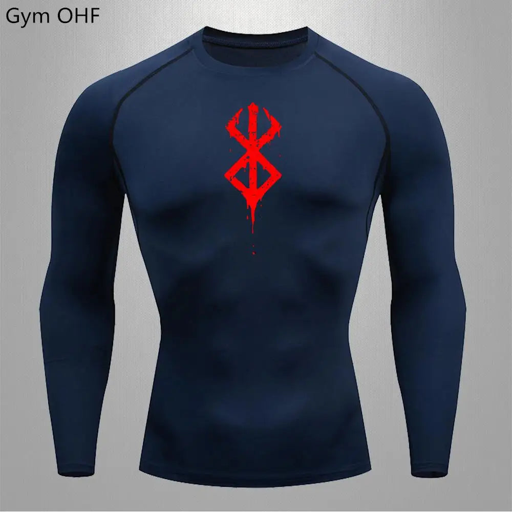 Anime Berserk-Summer Short Sleeve T-Shirt Men Compression Shirt Running Quick Dry Gym Jogging Sports Shirts Rashguard Tops