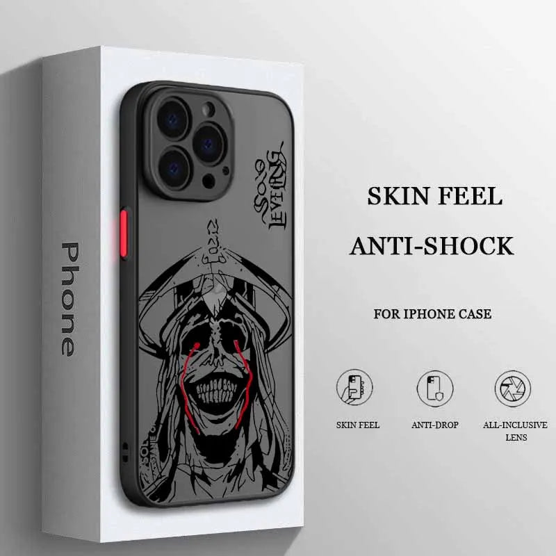 Solo Leveling Adventure Anime Cover For iPhone 17 16 15 14 13 12 11 mini Pro Max Plus Funda Soft Frosted Translucent Phone Case