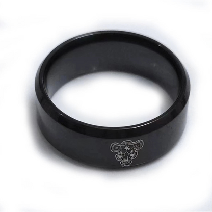 BAECYT 2024 New 8mm Anime Black Clover Rings Stainless Steel For Women Men Anime Fans Ring Jewelry Dropshipping