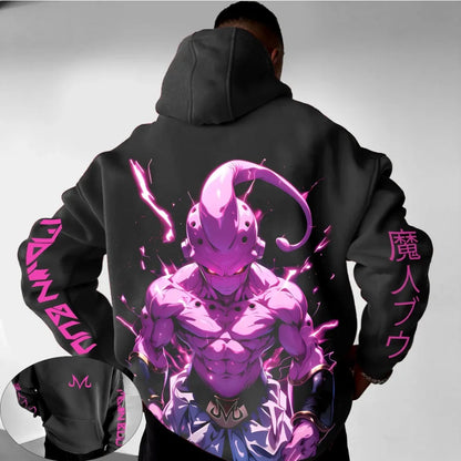 Dragon Ball Men's Hoodie Sweater Majin Buu Japan Anime Summer Autumn Boy Children's Long Sleeve Cotton Parent-Child Wear