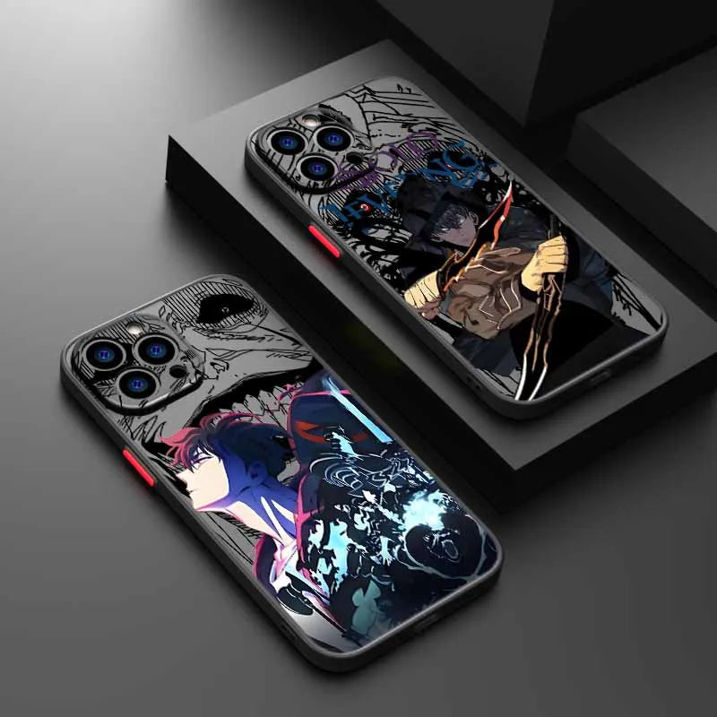 Solo Leveling Adventure Anime Cover For iPhone 17 16 15 14 13 12 11 mini Pro Max Plus Funda Soft Frosted Translucent Phone Case