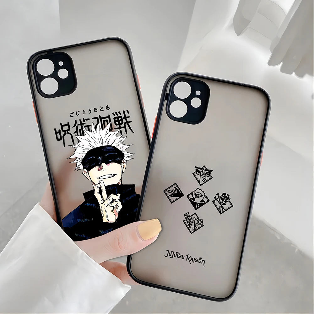 Jujutsu Kaisen Cool New Anime For iPhone 15 14 13 12 11 Mini Pro Max X XR XSMax 6S 7 8 SE 2020 Plus Matte Translucent Phone Case