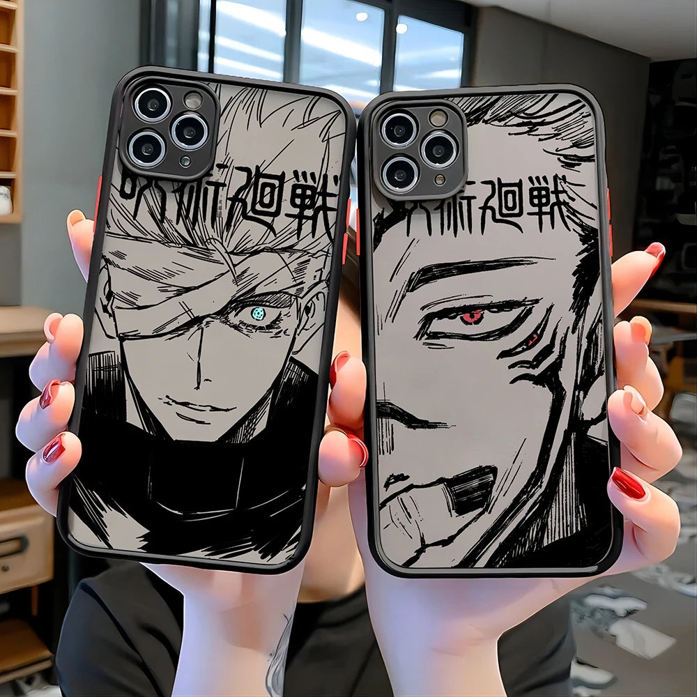Jujutsu Kaisen Cool New Anime For iPhone 15 14 13 12 11 Mini Pro Max X XR XSMax 6S 7 8 SE 2020 Plus Matte Translucent Phone Case