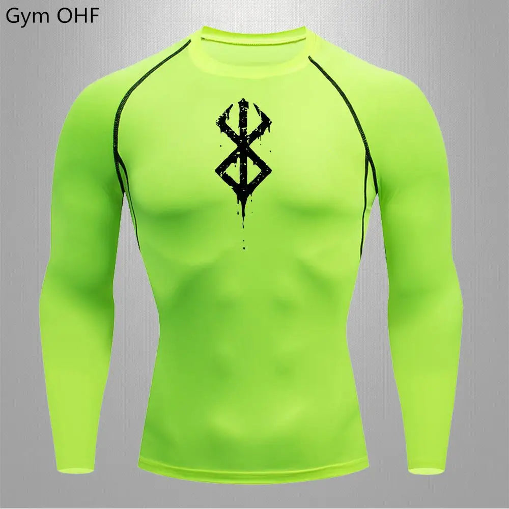 Anime Berserk-Summer Short Sleeve T-Shirt Men Compression Shirt Running Quick Dry Gym Jogging Sports Shirts Rashguard Tops