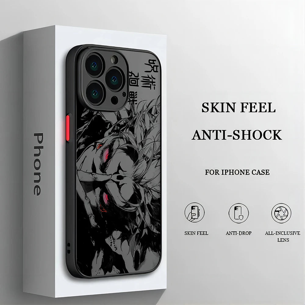Jujutsu Kaisen Cool New Anime For iPhone 15 14 13 12 11 Mini Pro Max X XR XSMax 6S 7 8 SE 2020 Plus Matte Translucent Phone Case