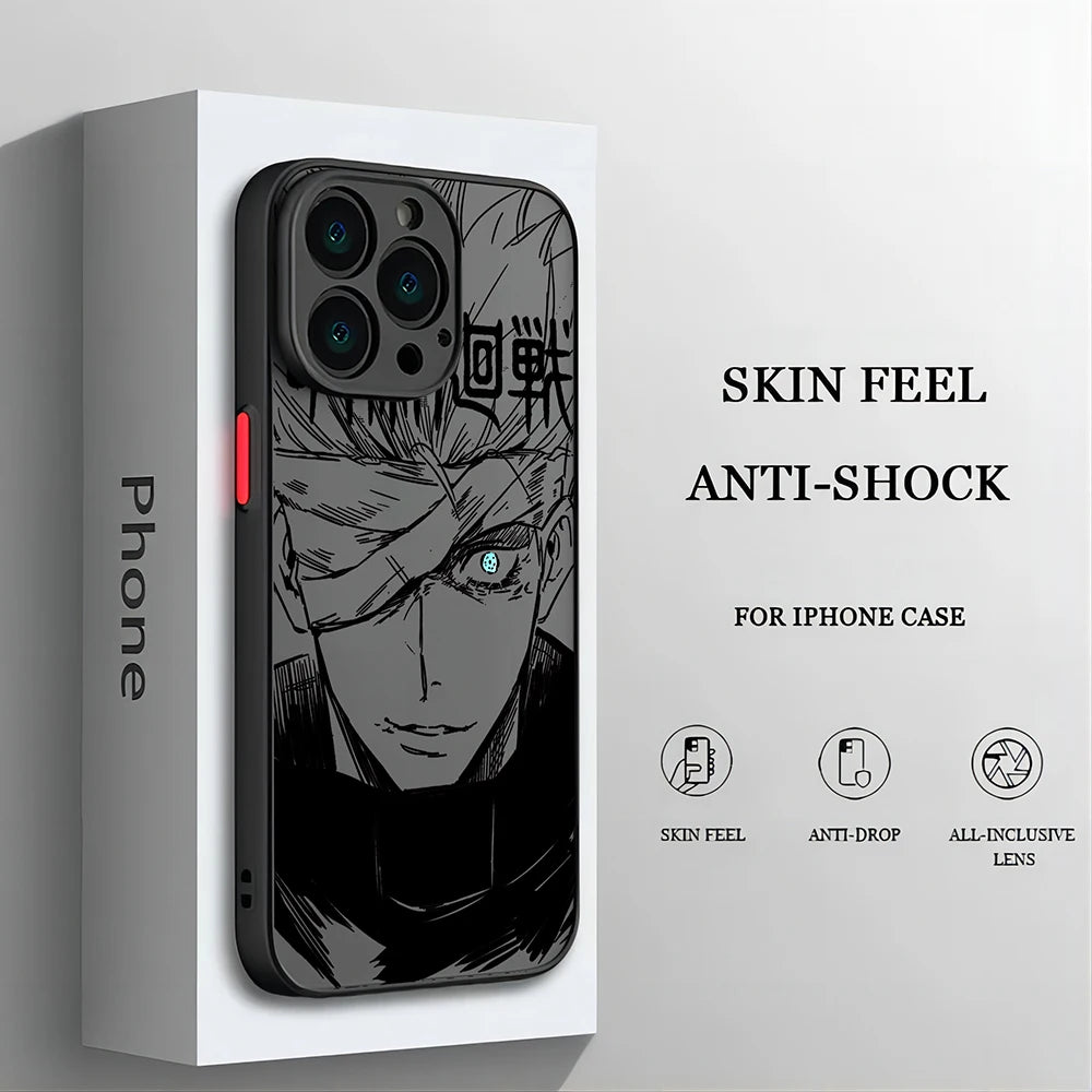Jujutsu Kaisen Cool New Anime For iPhone 15 14 13 12 11 Mini Pro Max X XR XSMax 6S 7 8 SE 2020 Plus Matte Translucent Phone Case