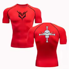 Whitebeard print compression shirt Gym