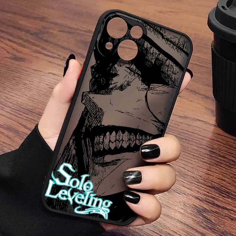 Solo Leveling Adventure Anime Cover For iPhone 17 16 15 14 13 12 11 mini Pro Max Plus Funda Soft Frosted Translucent Phone Case