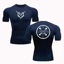 Whitebeard print compression shirt Gym
