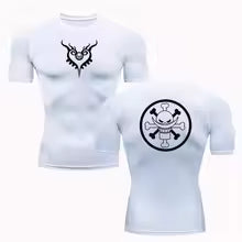 Whitebeard print compression shirt Gym