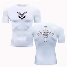 Whitebeard print compression shirt Gym