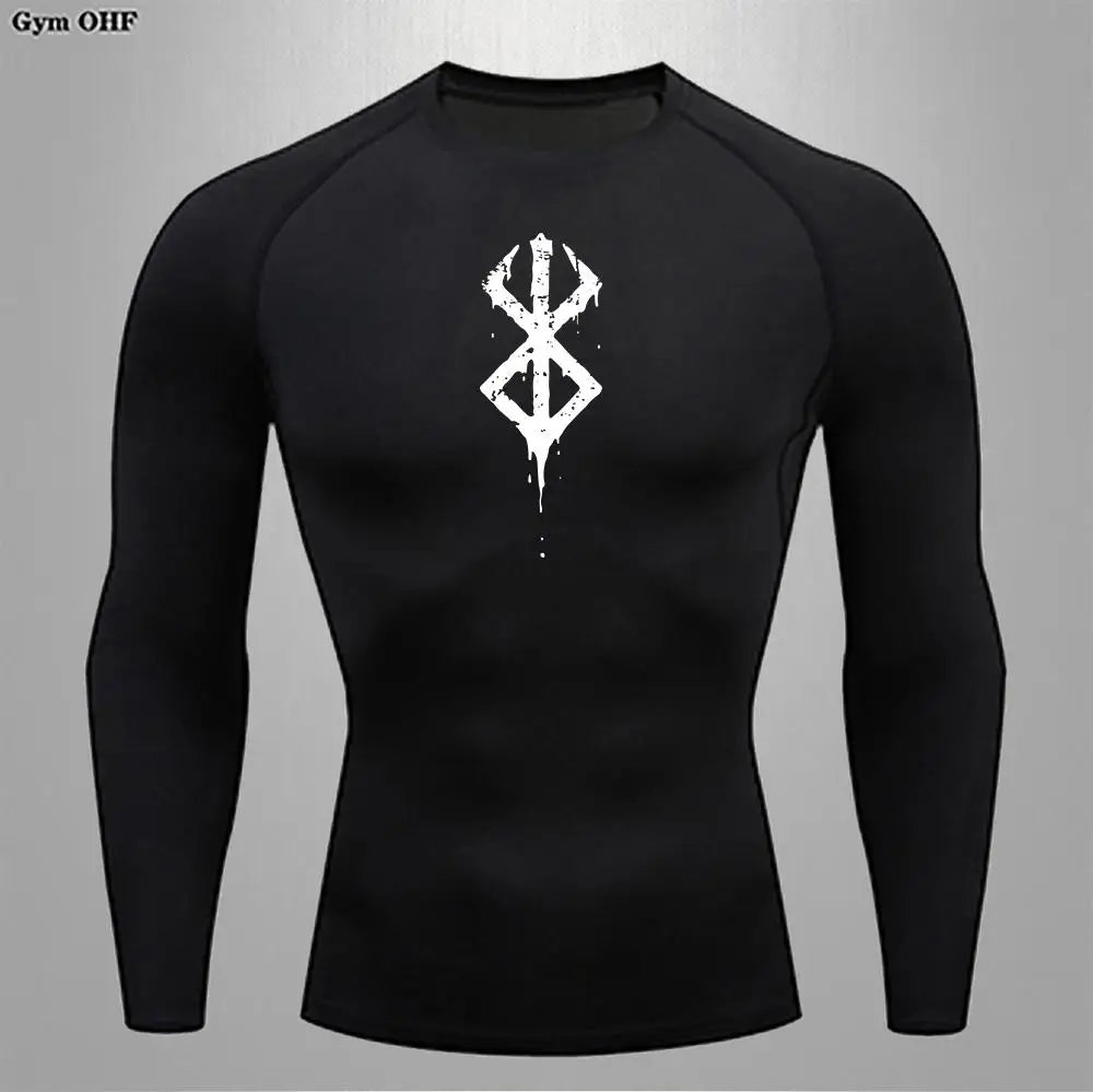 Anime Berserk-Summer Short Sleeve T-Shirt Men Compression Shirt Running Quick Dry Gym Jogging Sports Shirts Rashguard Tops
