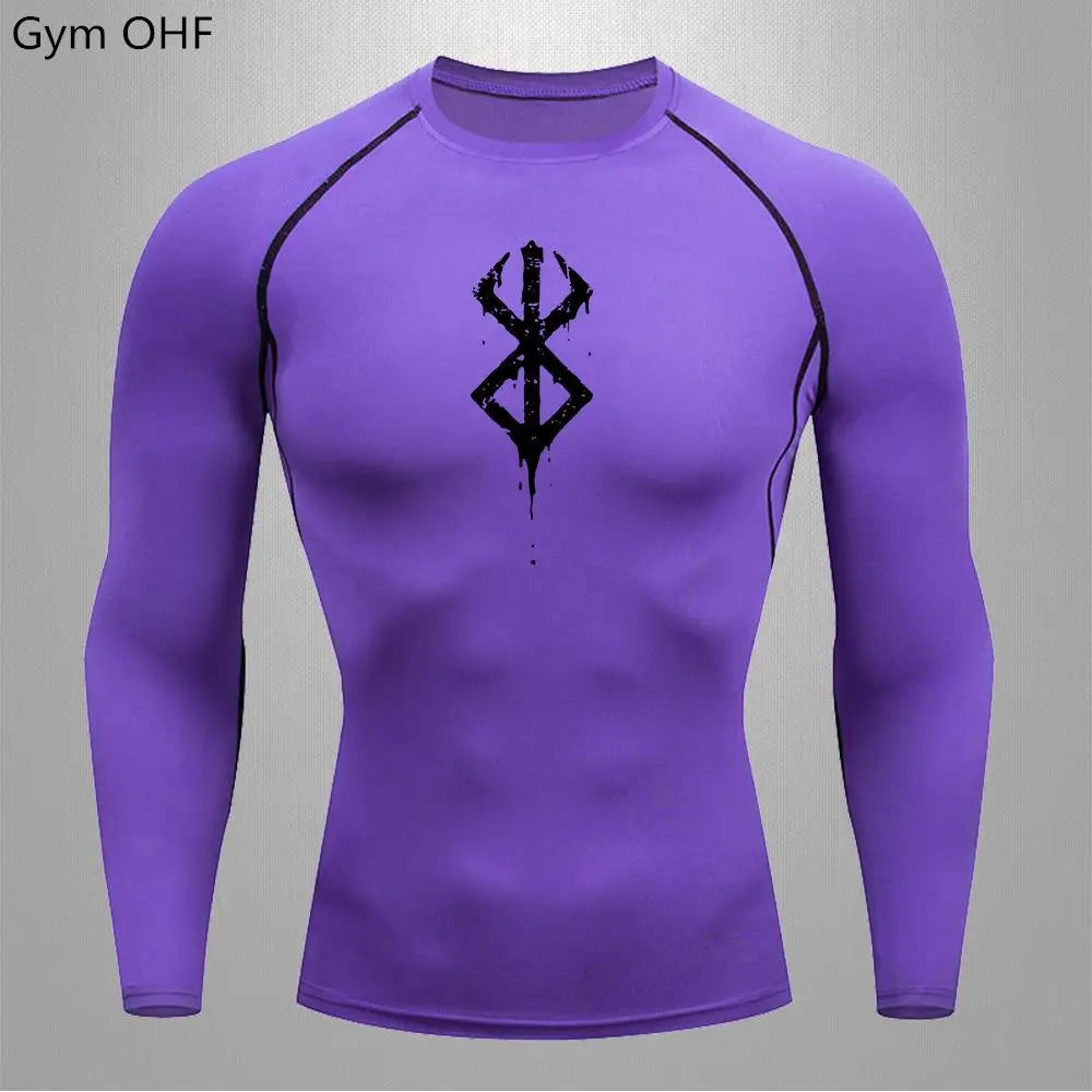 Anime Berserk-Summer Short Sleeve T-Shirt Men Compression Shirt Running Quick Dry Gym Jogging Sports Shirts Rashguard Tops